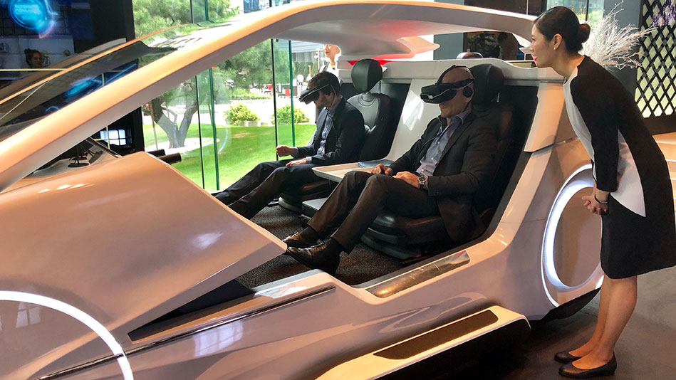 The business delegation of Zurich meets Seoul, in which the UZH Faculty of Business, Economics and Informatics took part, visited various technology companies who presented their solutions and visions, including SK Telecom and the Samsung Medical Center. Pictured: Self-driving car. (Picture: Priska Feichter)