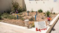 Cemetery of the southern Italian island of Lampedusa
