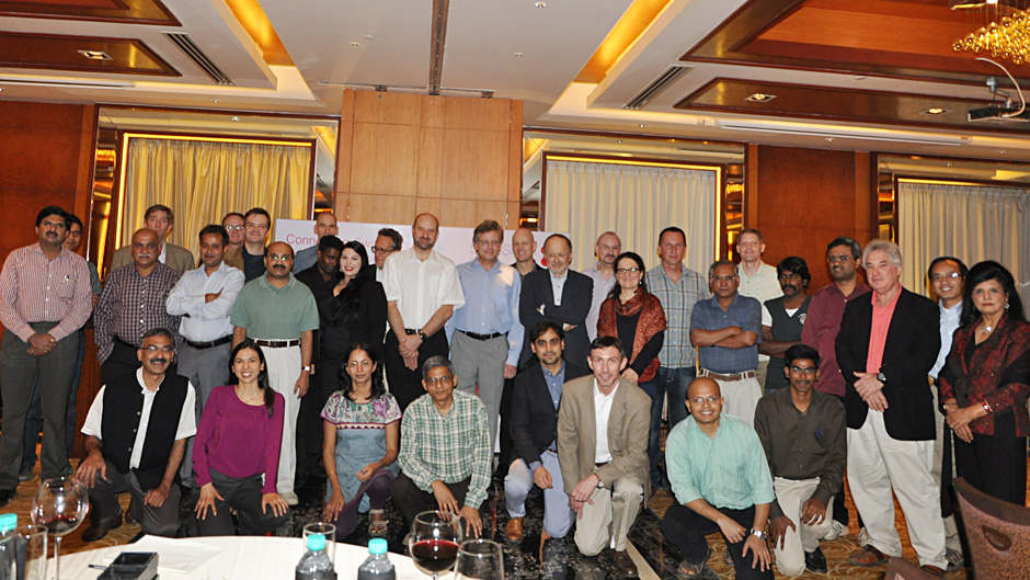 15 Forschende der UZH und des Universitätsspitals Zürich reisten im Februar 2014 für einen Workshop mit Forschenden des Indian Institute of Science (IISc) und des National Centre for Biological Sciences (NCBS) nach Bangalore.