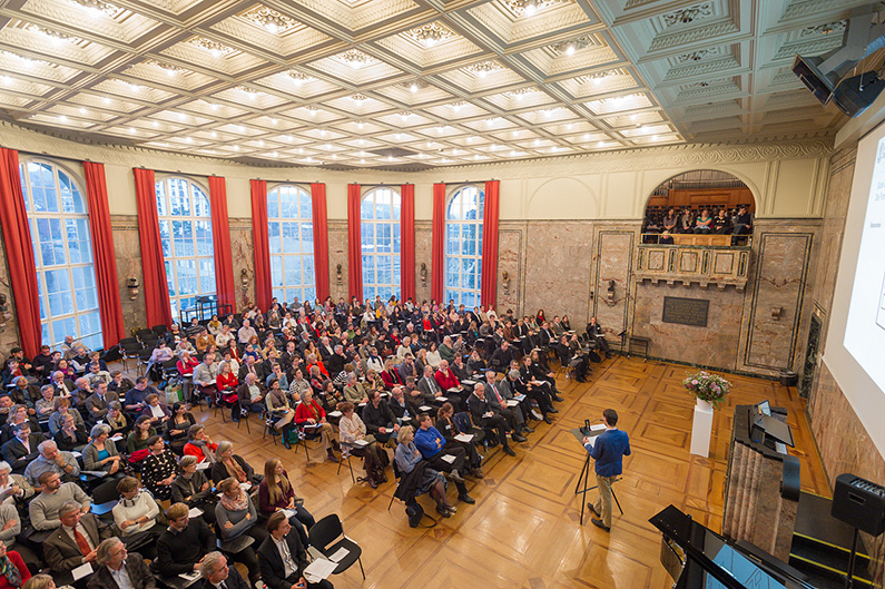 Abschlussveranstaltung in der Aula der Universität Zürich: Der diesjährige Tag der Lehre 2013 stand unter dem Motto «Heureka!».