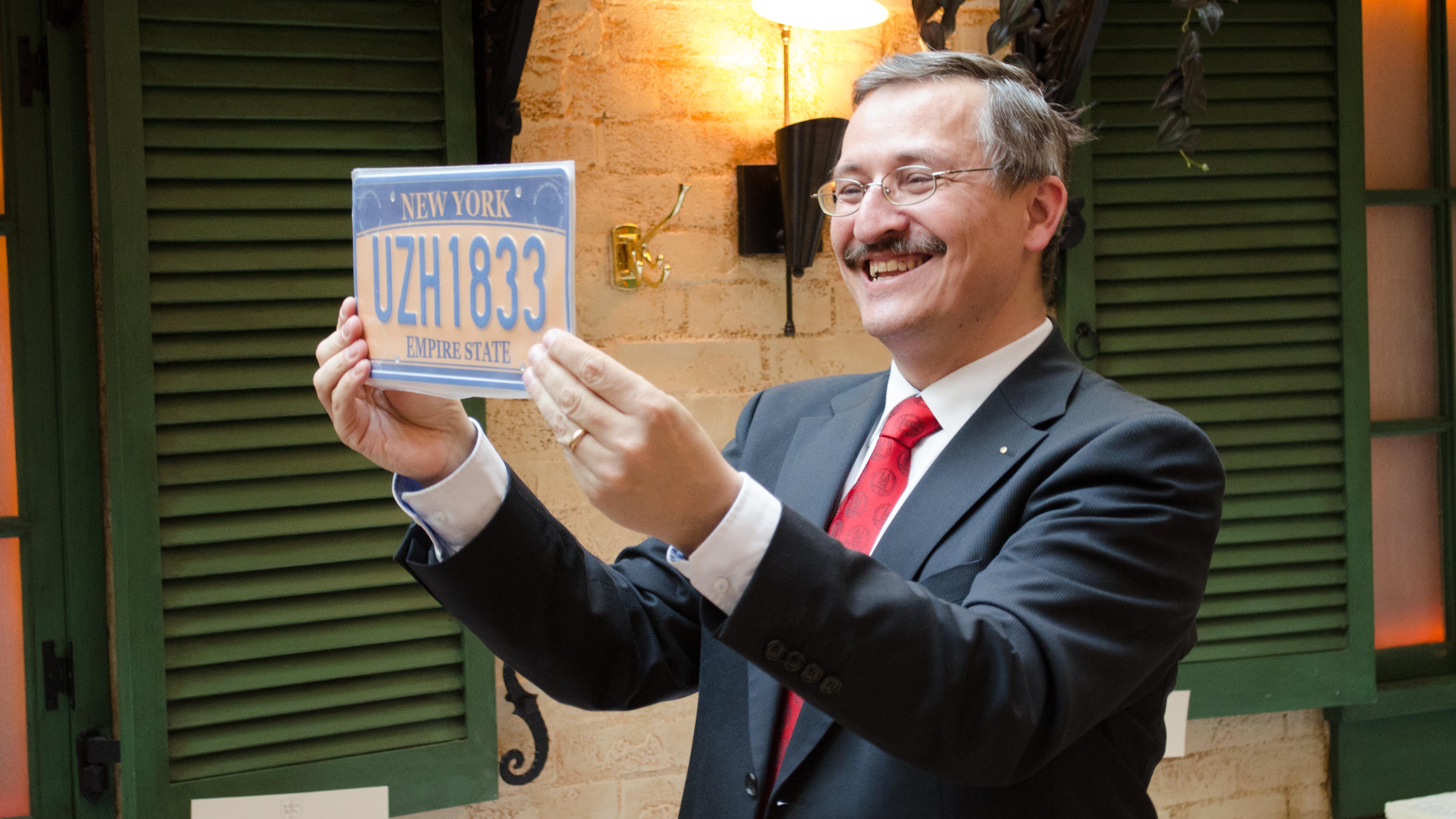 Open road: Michael Hengartner at the founding of the New York Chapter of UZH Alumni. The event took place in October 2014 as part of the “Zürich meets New York” festival.