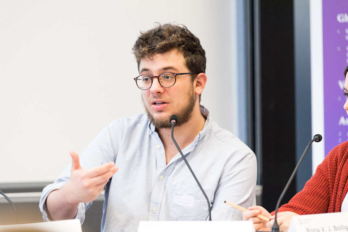 Alexander Robert Herren is studying comparative Indo-European linguistics at UZH and is actively involved in the UZH students’ association. He is committed to increasing diversity in higher education. (Image: Frank Brüderli)