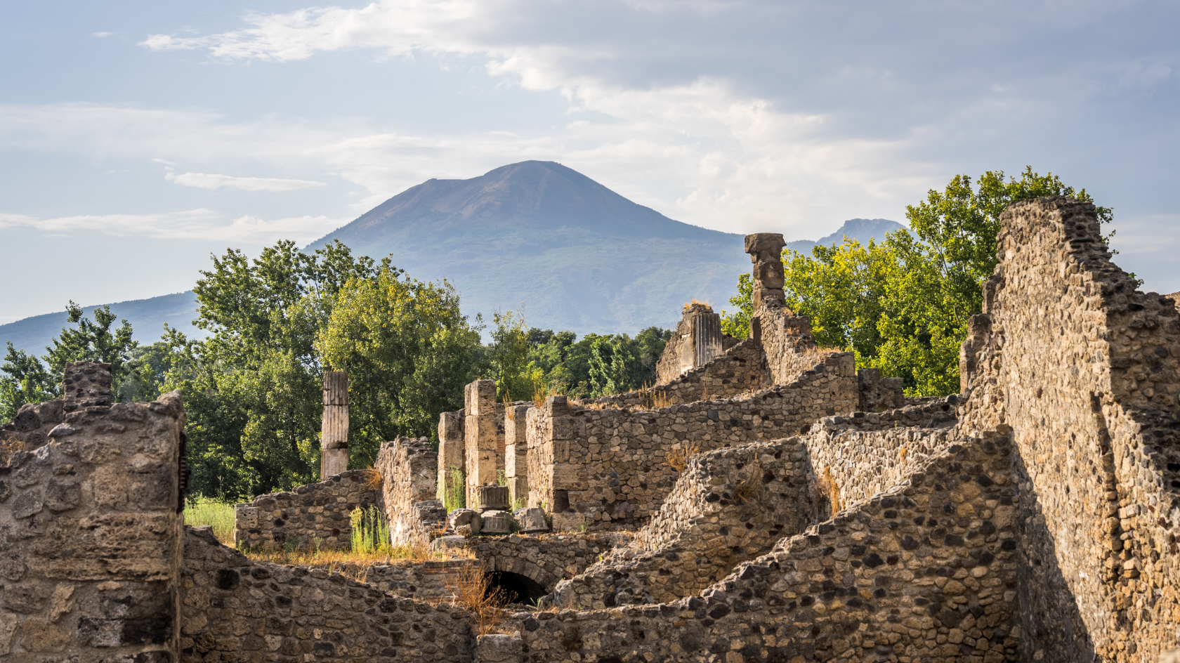 Hausruinen in Pompeji