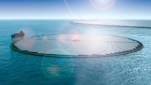 schwimmende Solarinseln 