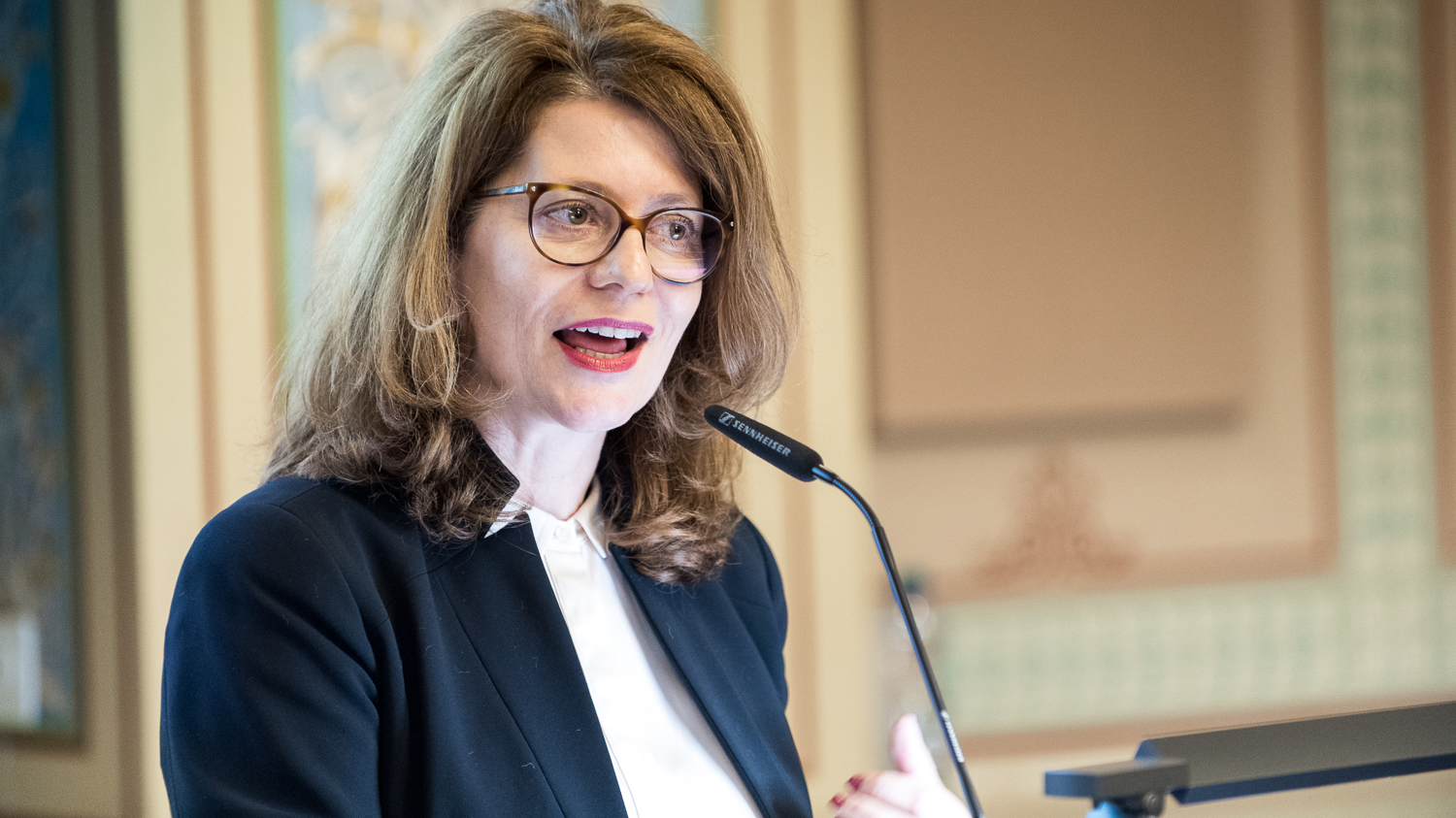 “A plaque will be erected in memory of the pioneer Nadezhda Suslova,” said Professor Tatiana Crivelli Speciale, President of the UZH Gender Equality Commission. (Picture: Frank Brüderli)