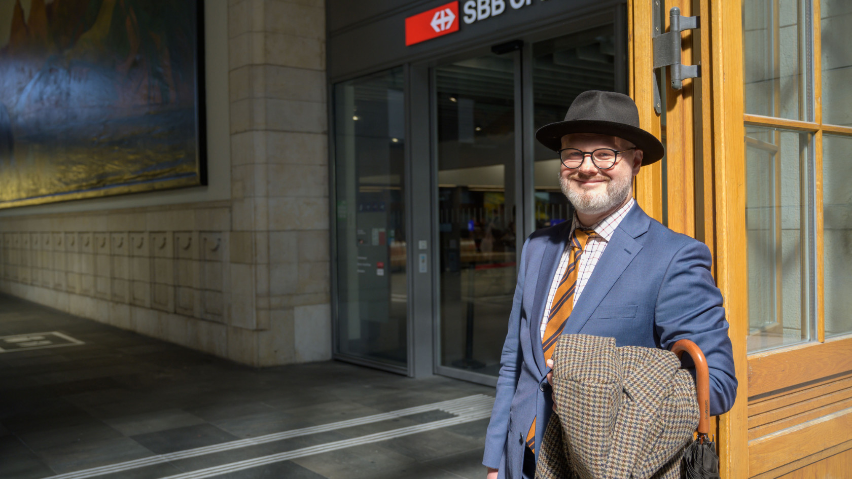 Roman Horbyk am Bahnhof Basel