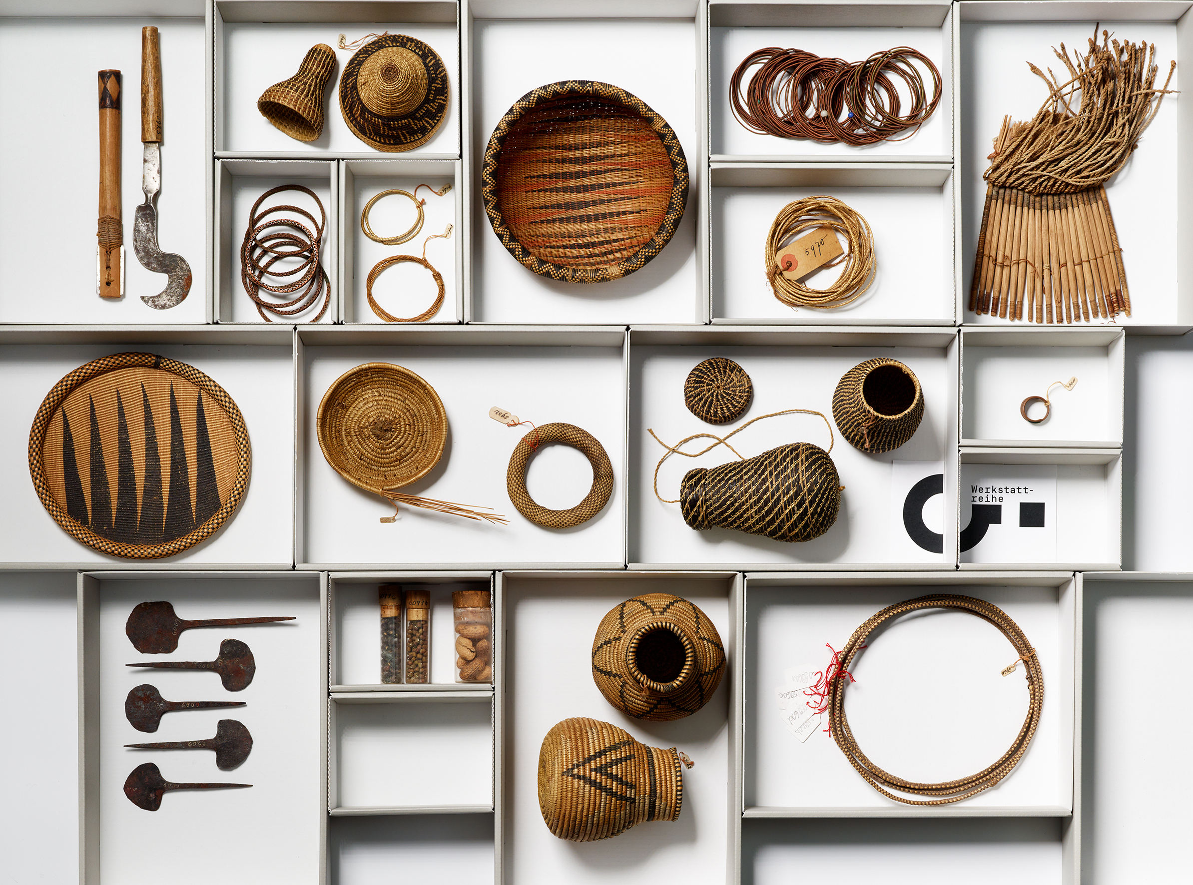 Objects from the Paasche Collection at the Ethnographic Museum of the University of Zurich.