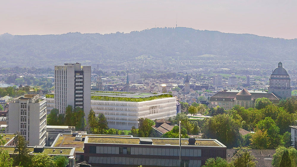 Die intensiv begrünte Pergola wird weither von Zürich-Fluntern aus sichtbar sein.