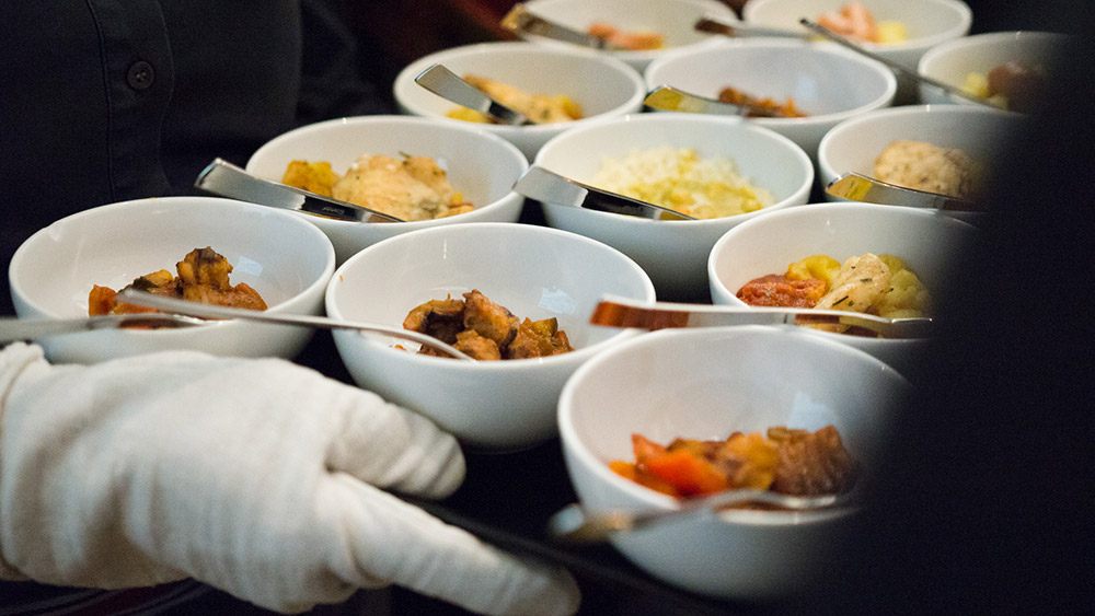 Eat, drink, and be merry – delicious food served at the founding party.