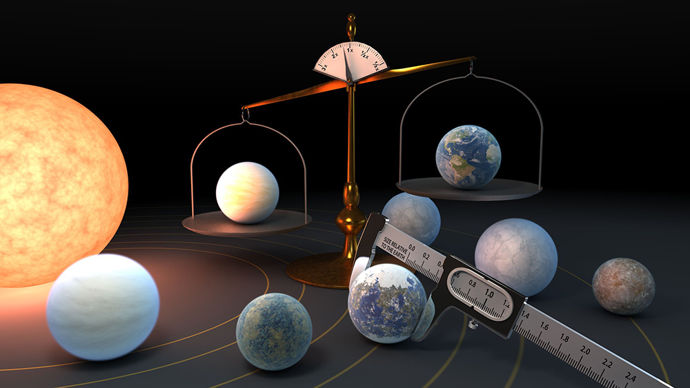 Die Planeten bei TRAPPIST-1 haben etwa die Grösse und Masse der Erde und sind ebenfalls Gesteinsplaneten.