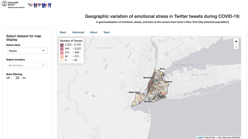 A map of New York city.