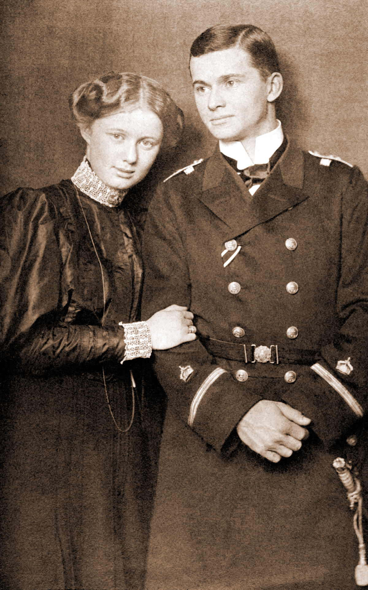 Ellen und Hans Paasche als Verlobte, 1907 / 1908.