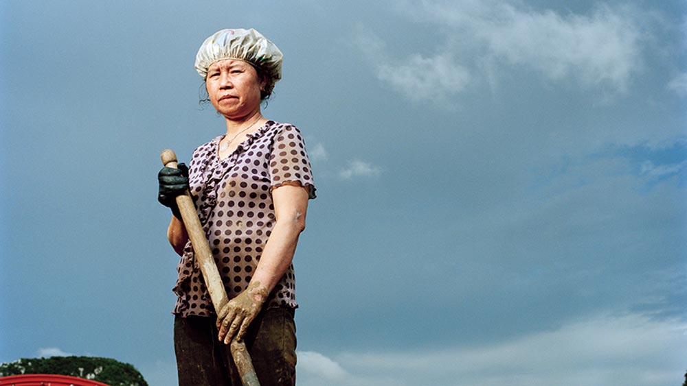 Eine Bäuerin in China.