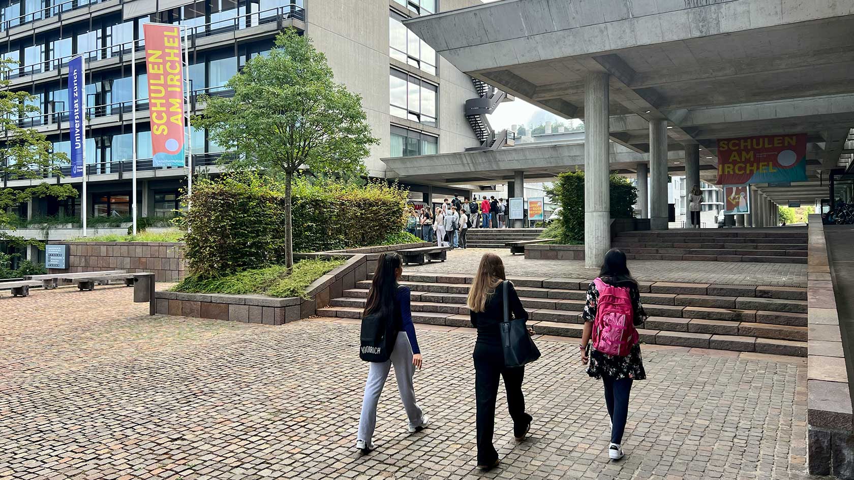 Students at Irchel Campus.