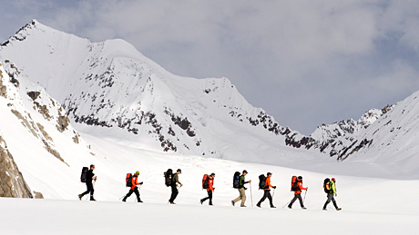 Trekkinggruppe unterwegs