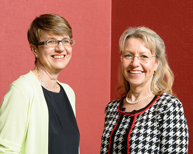 Organisierten den Anlass: Die Leiterin der Abteilung Gleichstellung Elisabeth Maurer (links) und die Präsidentin der Gleichstellungskommission, Professorin Brigitte Tag. 